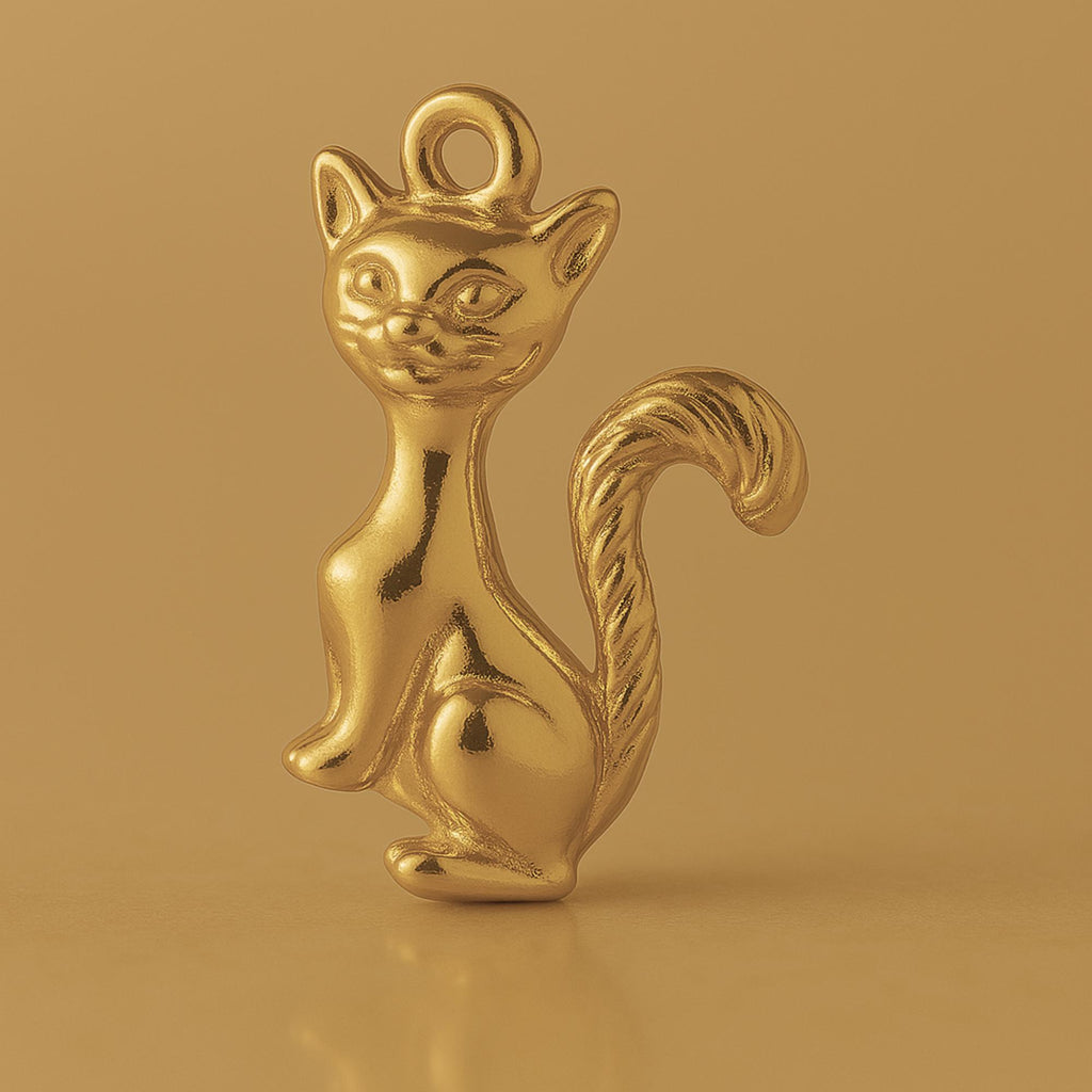 9ct Yellow Gold - Siamese Cat Charm