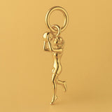 18ct Yellow Gold - Netball Girl Charm
