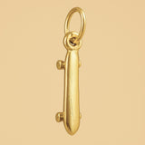 18ct Yellow Gold - Longboard Skateboard Charm