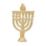 9ct Yellow Gold - Temple Menorah Charm