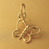 9ct Yellow Gold - Openwork Butterfly Charm