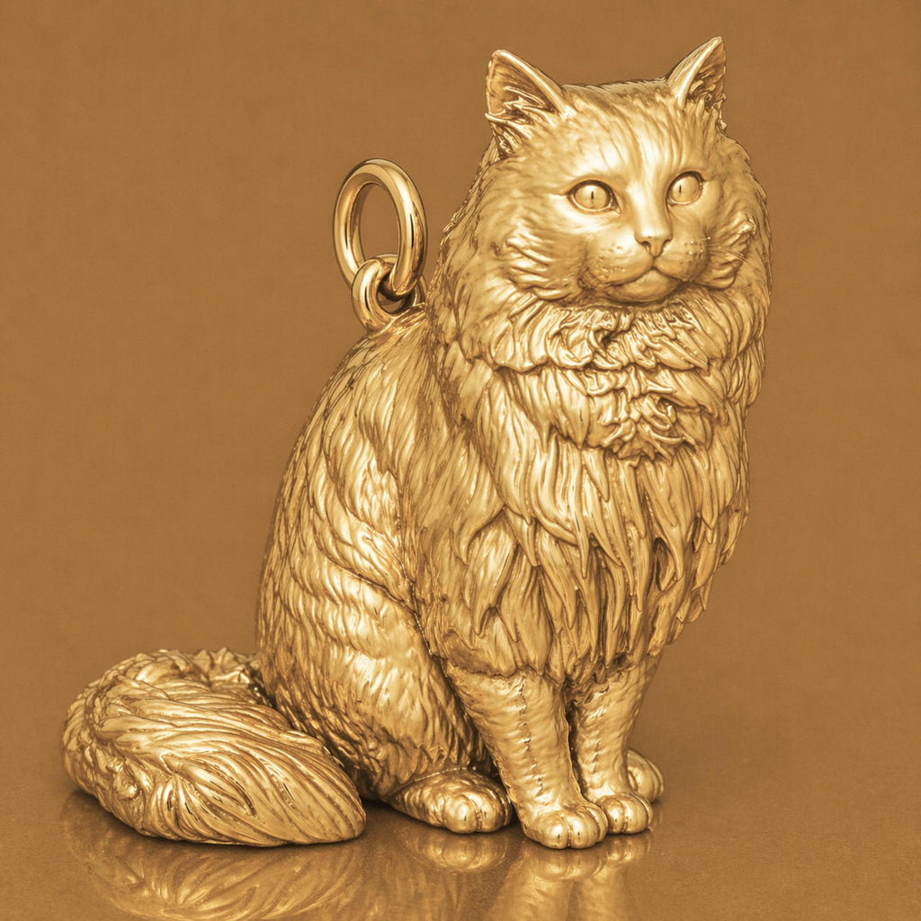 9ct Yellow Gold - Ragamuffin Cat Charm