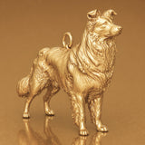 9ct Yellow Gold - Border Collie Dog Charm