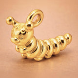 9ct Yellow Gold - Garden Caterpillar Charm