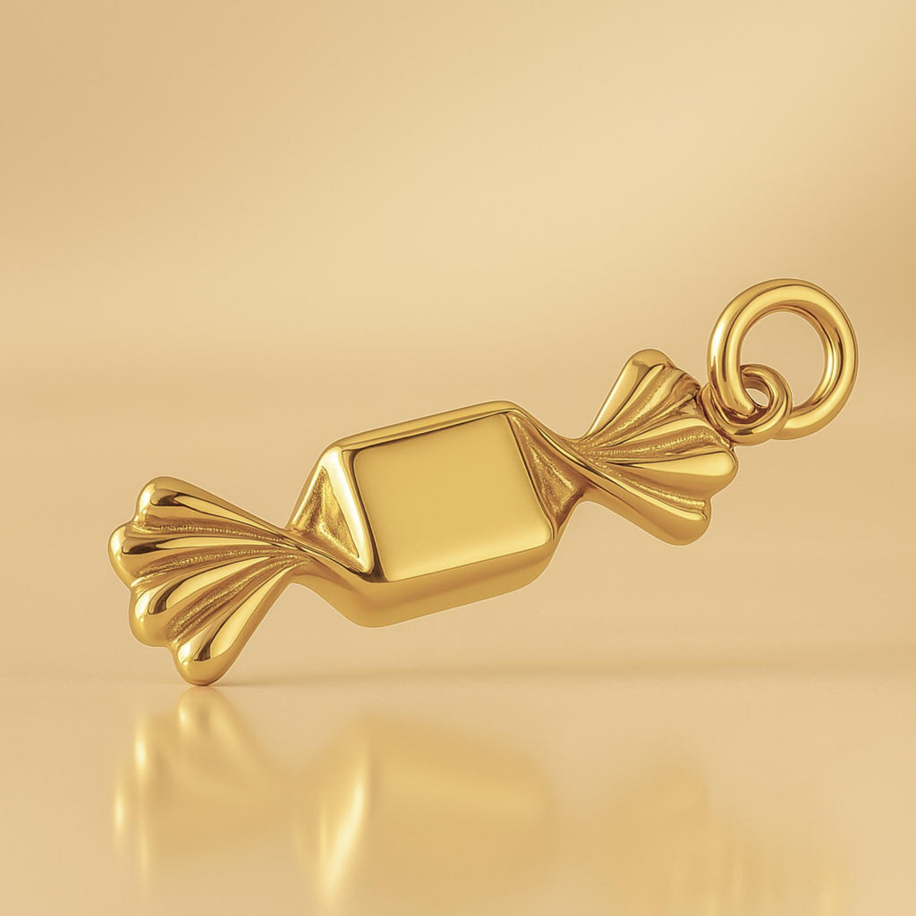 18ct Yellow Gold - Wrapped Candy Charm