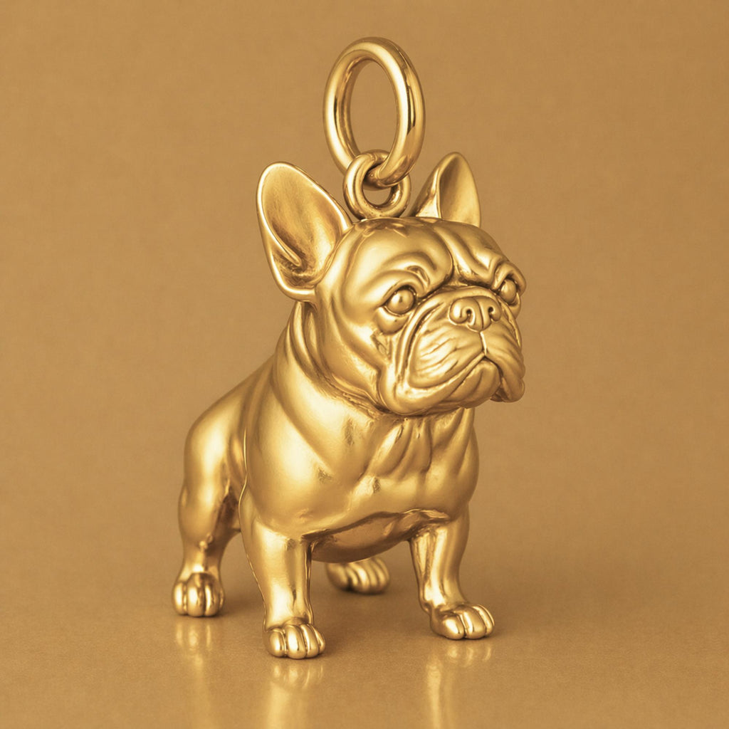 9ct Yellow Gold - French Bulldog Charm