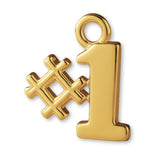 18ct Yellow Gold - Number 1 Monogram Charm