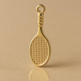 18ct Yellow Gold - Mini Squash Racket Charm