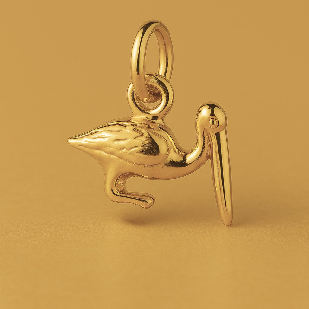 9ct Yellow Gold - Beach Pelican Charm