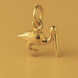9ct Yellow Gold - Beach Pelican Charm