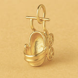 9ct Yellow Gold - Bassinet Stroller Charm