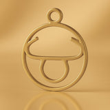 18ct Yellow Gold - Taurus Zodiac Round Charm