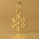9ct Yellow Gold - Classic Snowflake Charm