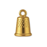 9ct Yellow Gold - Mini Dimpled Thimble Charm