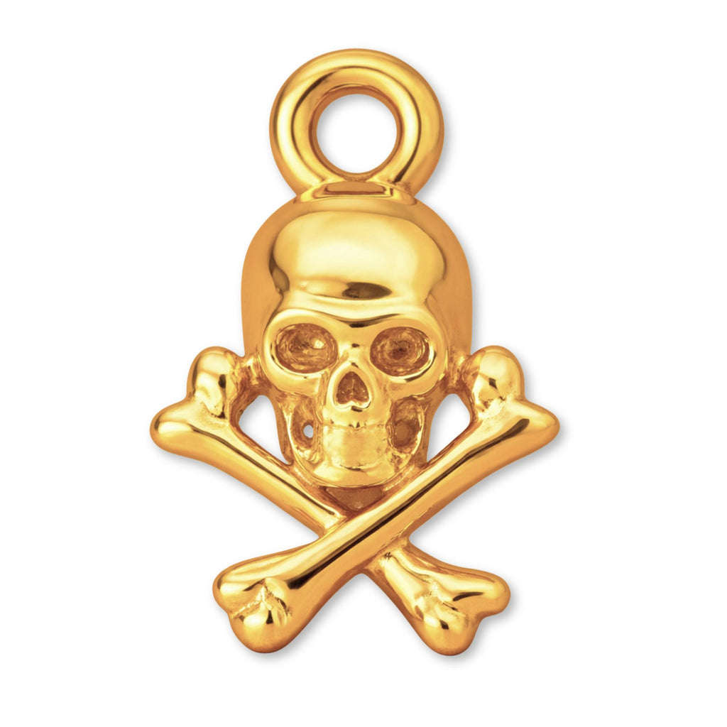 9ct Yellow Gold - Skull and Crossbones Charm