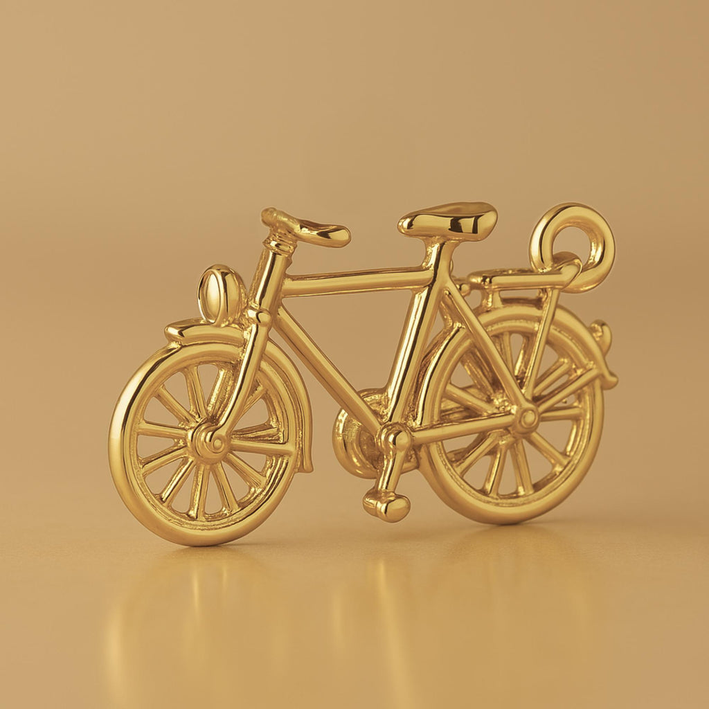 18ct Yellow Gold - Vintage Bicycle Charm