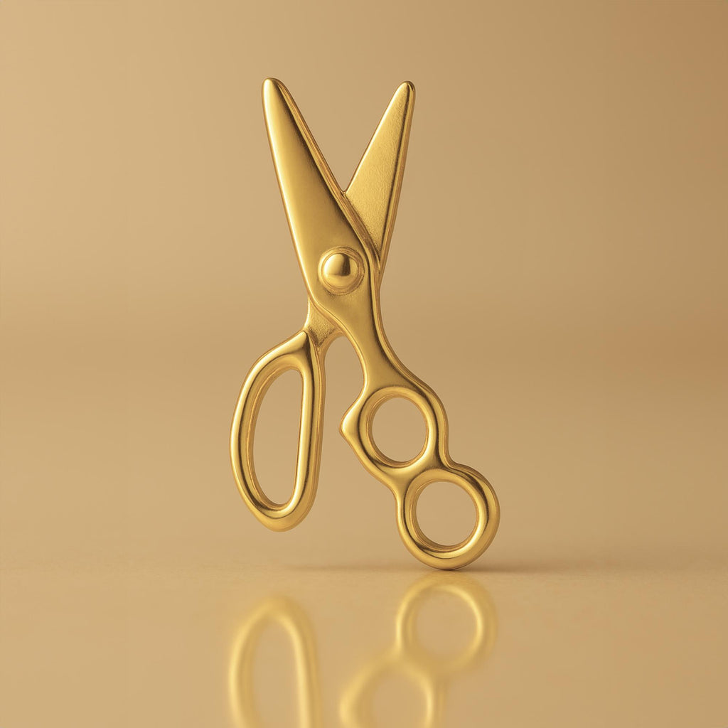 18ct Yellow Gold - Hair Stylist Scissors Charm