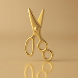 18ct Yellow Gold - Hair Stylist Scissors Charm