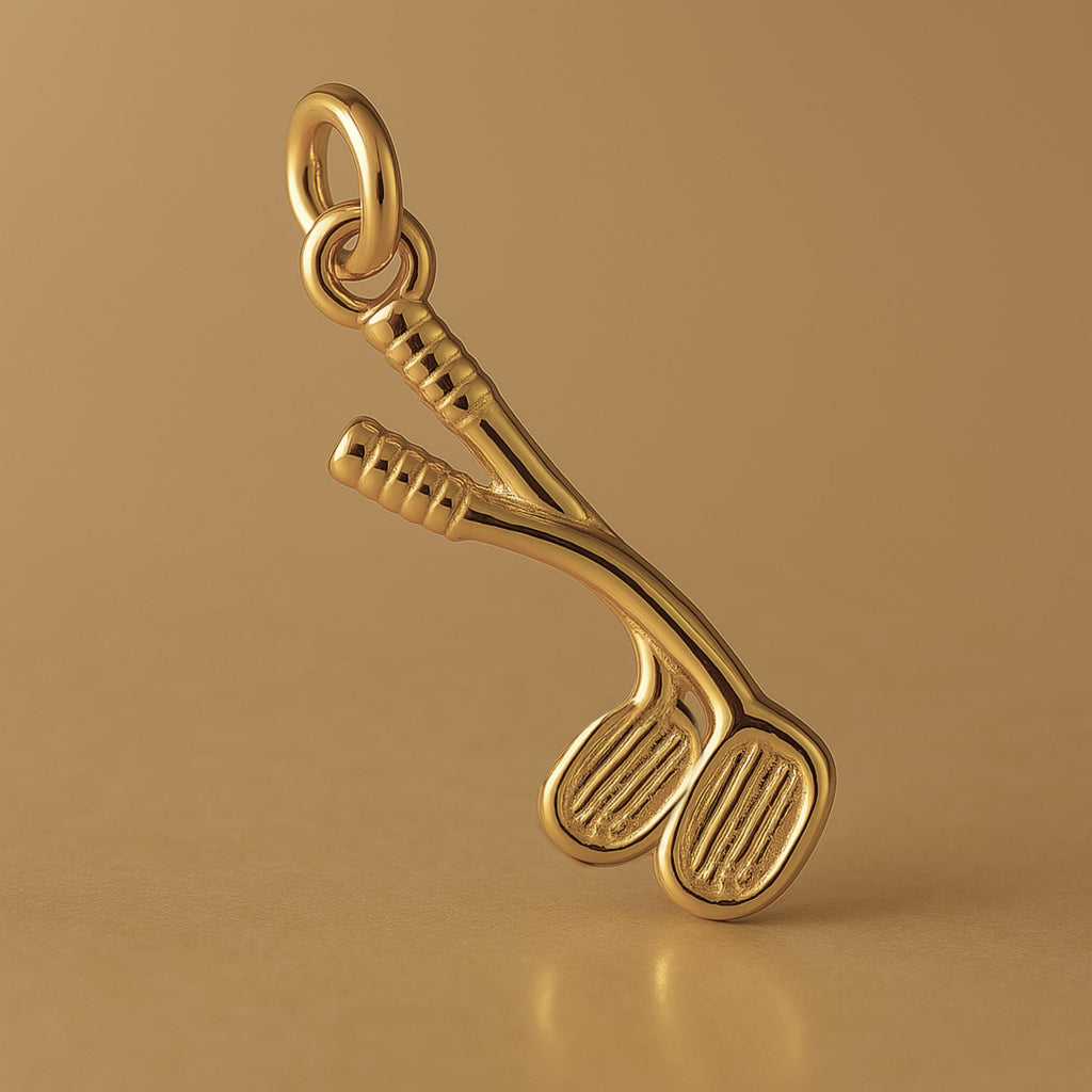 9ct Yellow Gold - Classic Golf Clubs Charm