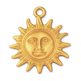 9ct Yellow Gold - Vintage Sun Face Charm