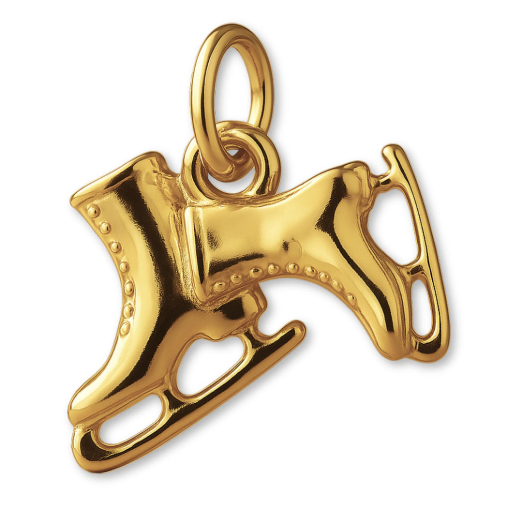 18ct Yellow Gold - Ice Skating Boots Charm