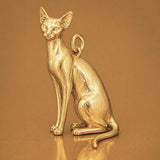 9ct Yellow Gold - Oriental Shorthair Cat Charm