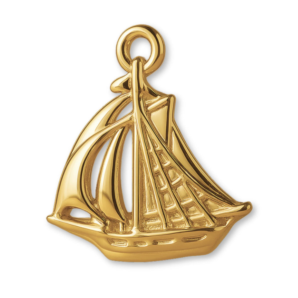 18ct Yellow Gold - Sailing Schooner Charm