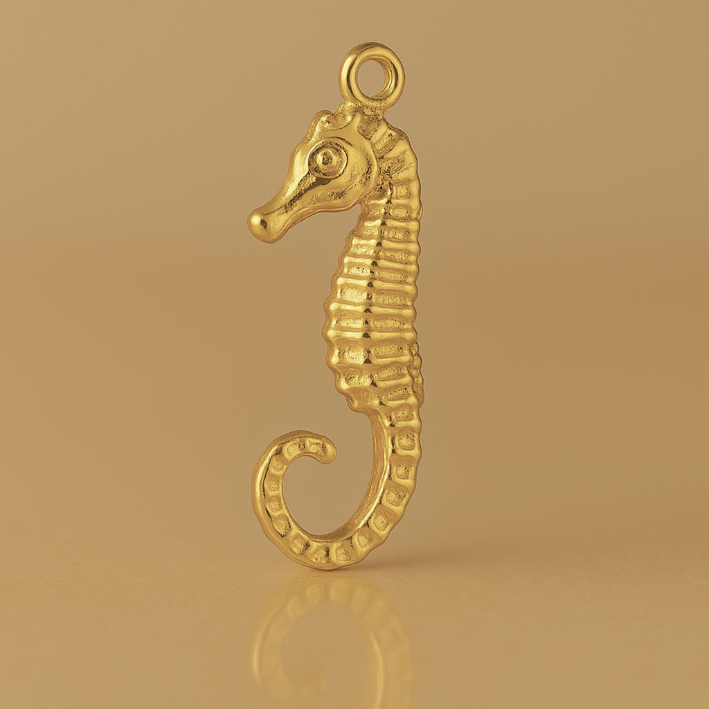 18ct Yellow Gold - Dwarf Seahorse Charm