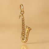 9ct Yellow Gold - Tenor Saxophone Charm
