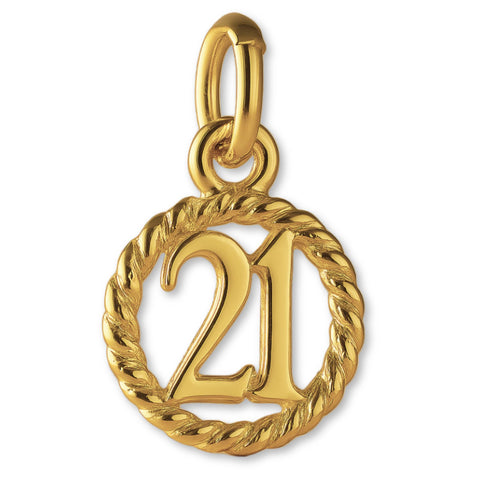 9ct Yellow Gold - 21 Wreath Pendant Charm
