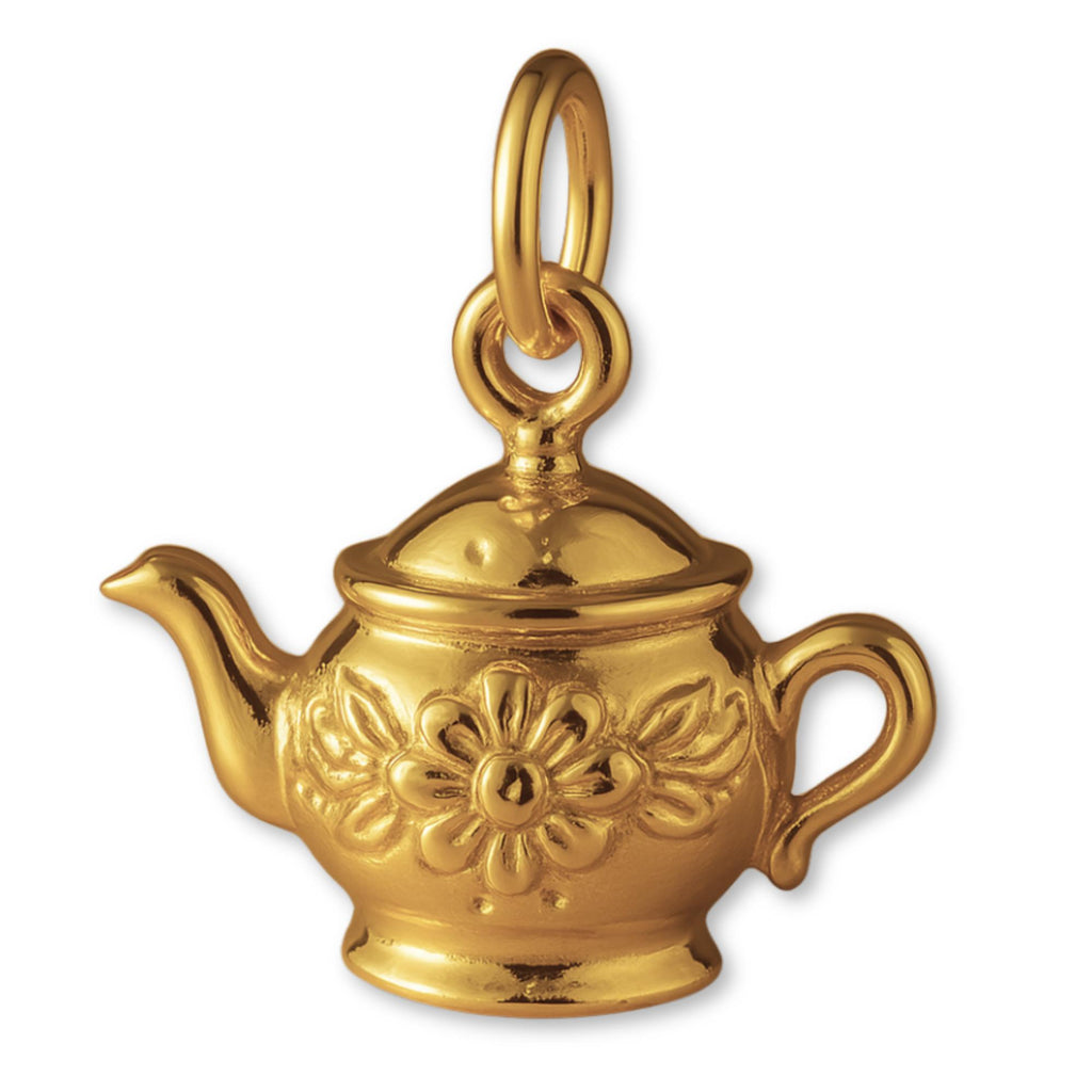 18ct Yellow Gold - Ornate Teapot Charm