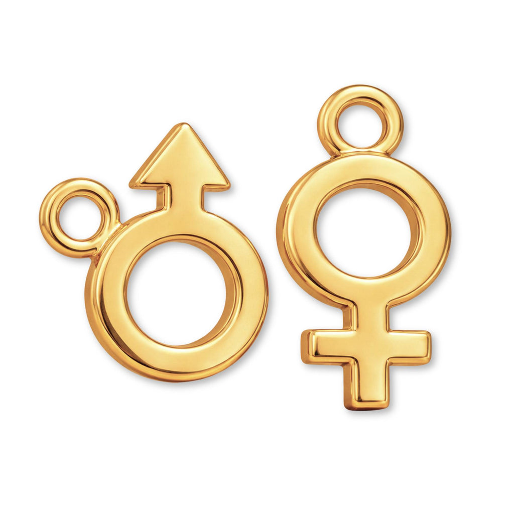 9ct Yellow Gold - Gender Symbols Charm