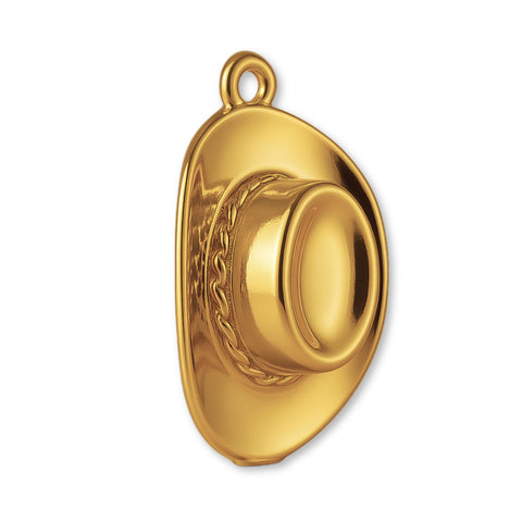 18ct Yellow Gold - Akubra Hat Charm