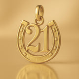 18ct Yellow Gold - 21 Horseshoe Charm