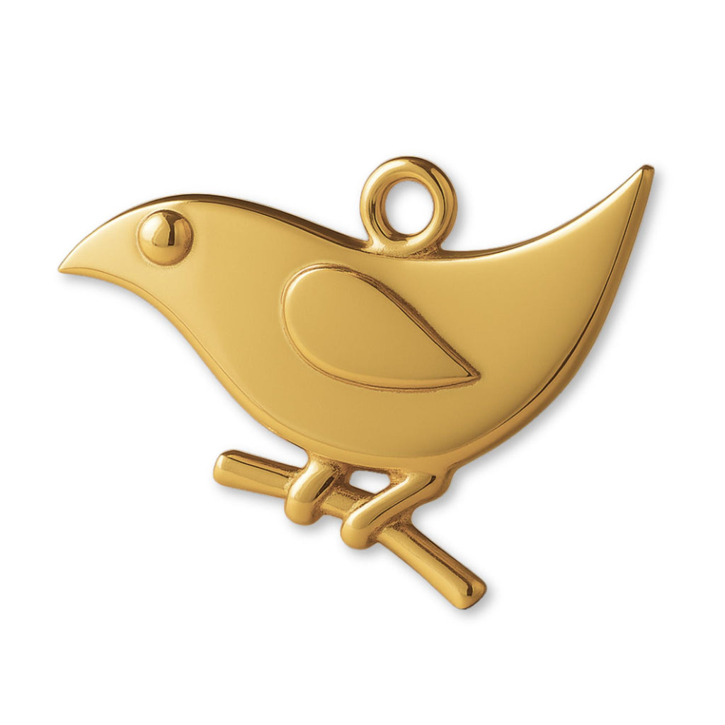 9ct Yellow Gold - 2D Bird Charm