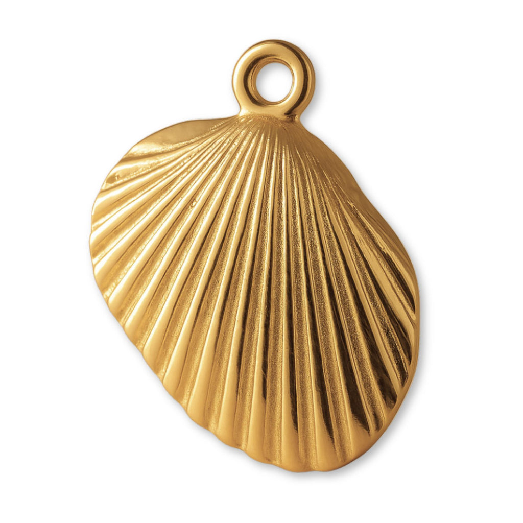 9ct Yellow Gold - Clam Beach Shell Charm