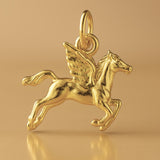 9ct Yellow Gold - Flying Pegasus Charm