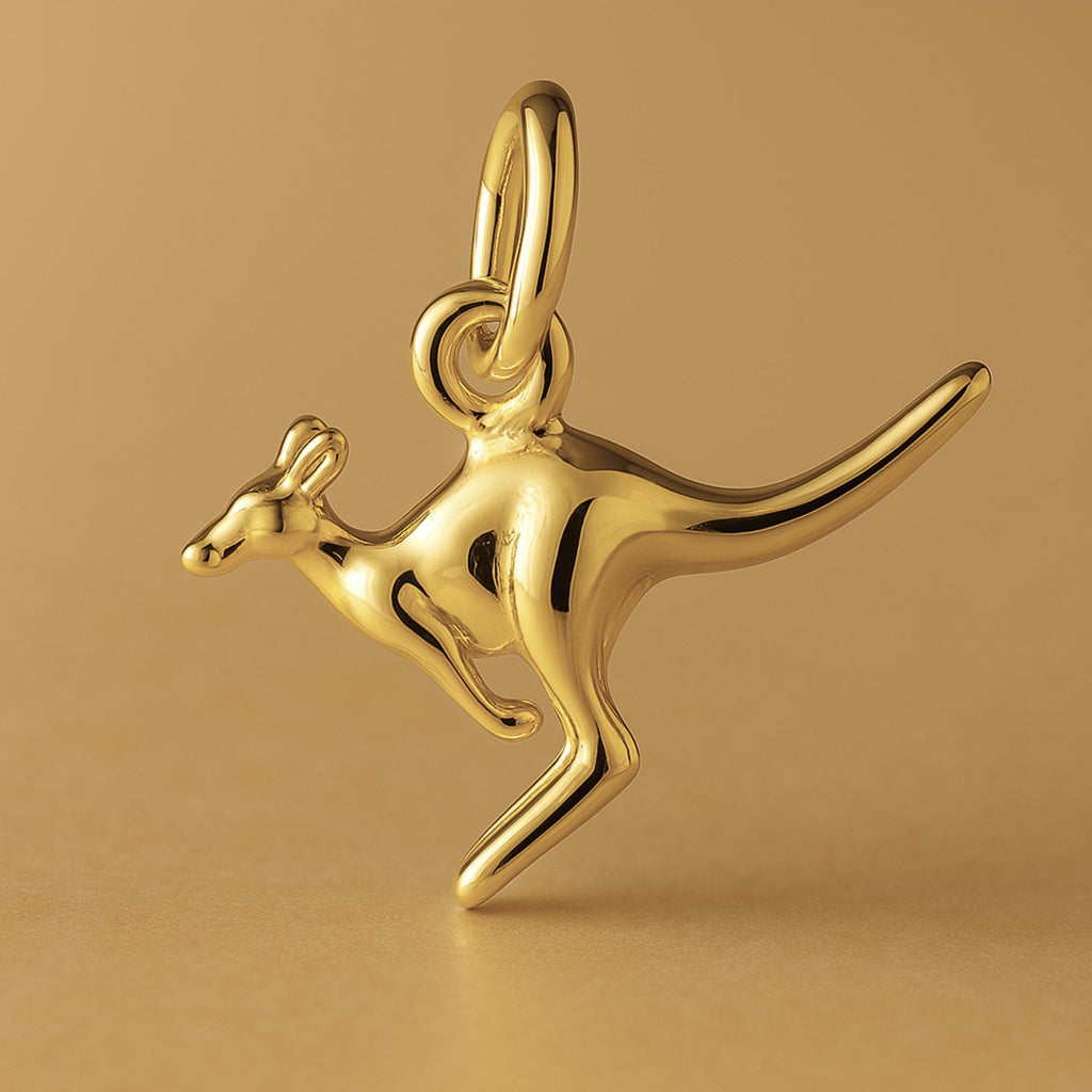 18ct Yellow Gold - Jumping Kangaroo Charm