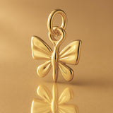 9ct Yellow Gold - Modern Butterfly Charm