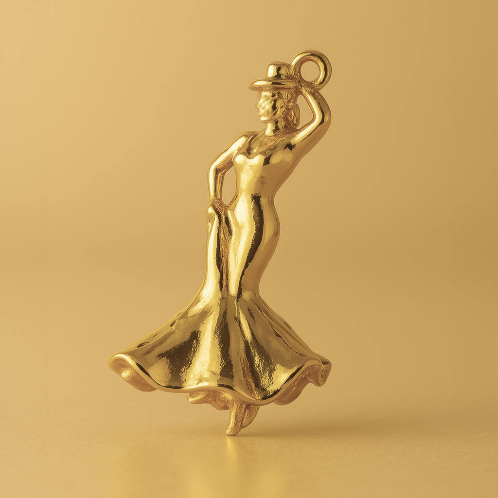 18ct Yellow Gold - Flamenco Dancer Charm