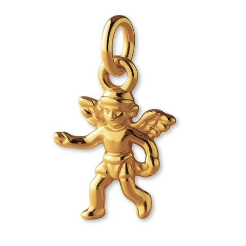 9ct Yellow Gold - Playful Cherub Charm