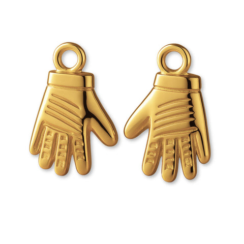 9ct Yellow Gold - Racing Gloves Charm
