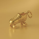 9ct Yellow Gold - Retro Roller Skate Charm