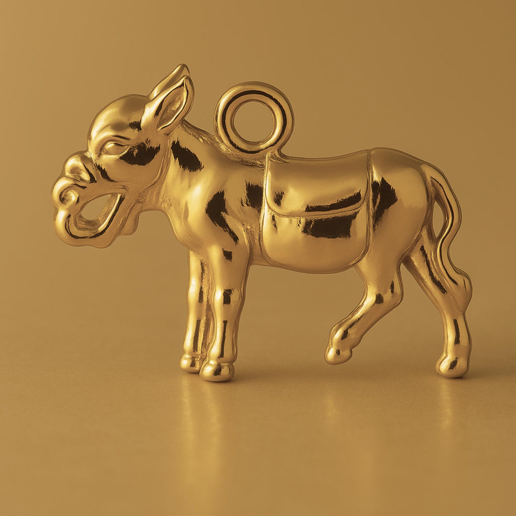 18ct Yellow Gold - Farm Mule Charm