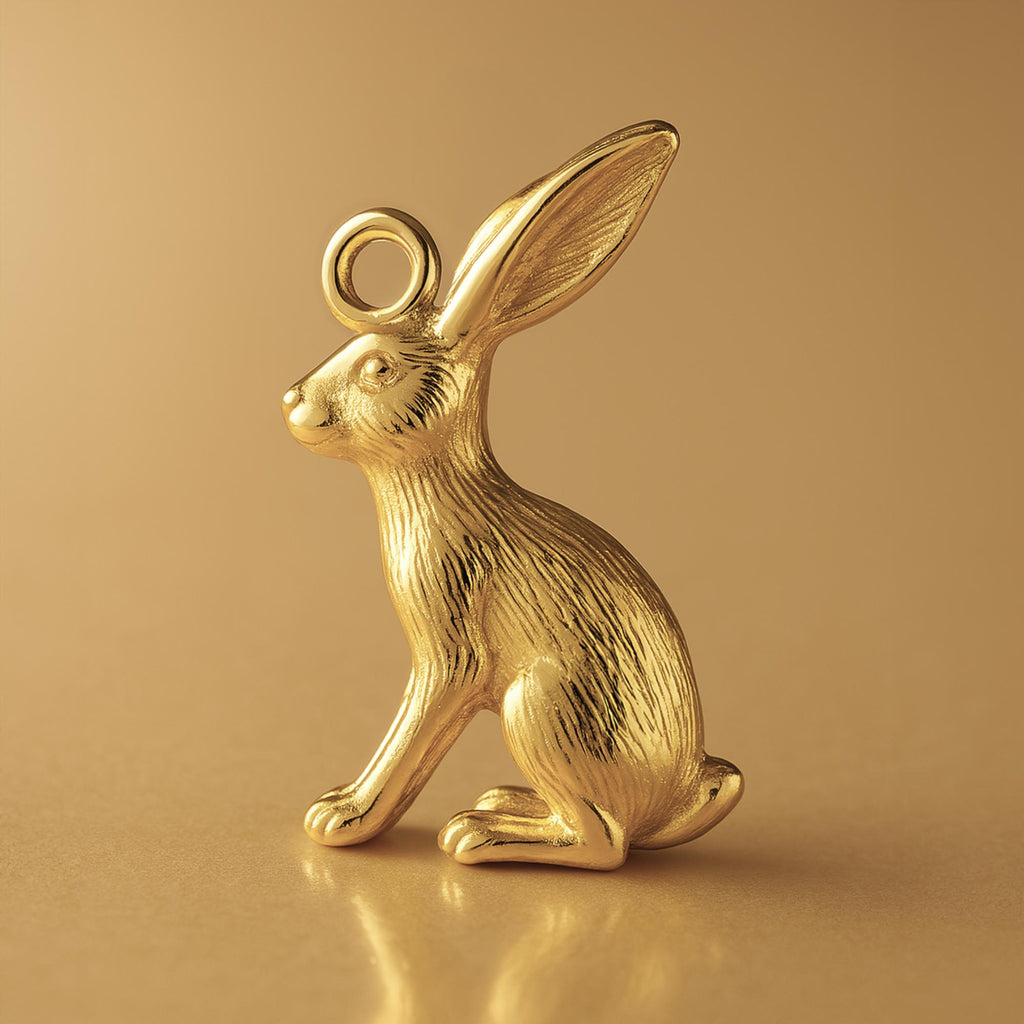 18ct Yellow Gold - Scrub Hare Charm