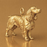 18ct Yellow Gold - English Springer Spaniel Dog Charm