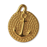 9ct Yellow Gold - Anchor & Rope Charm