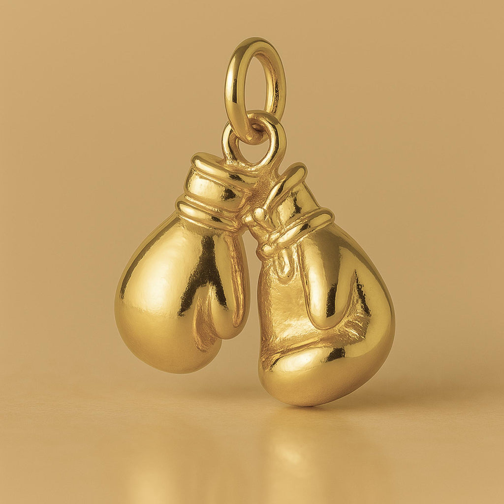 18ct Yellow Gold - Vintage Boxing Gloves Charm
