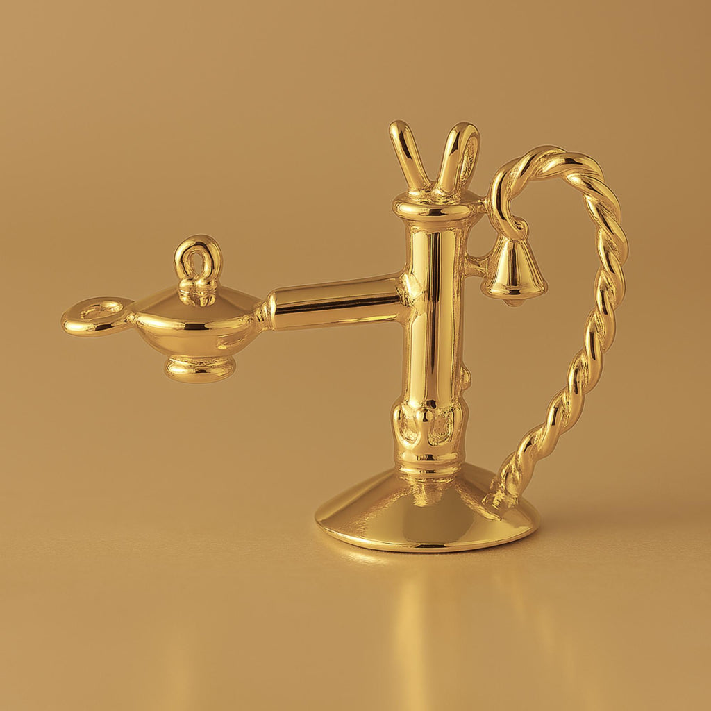18ct Yellow Gold - Candlestick Telephone Charm