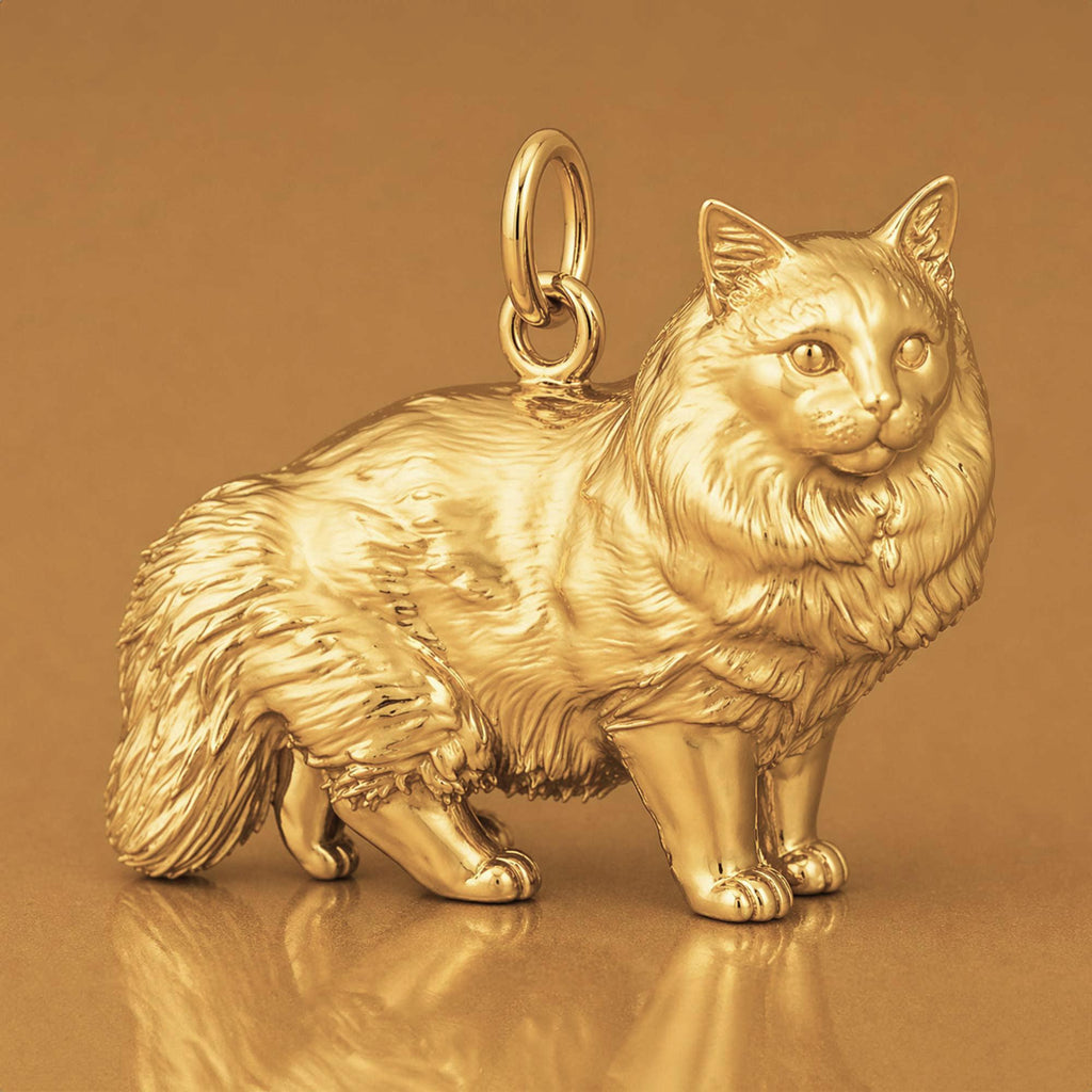 9ct Yellow Gold - Ragdoll Cat Charm